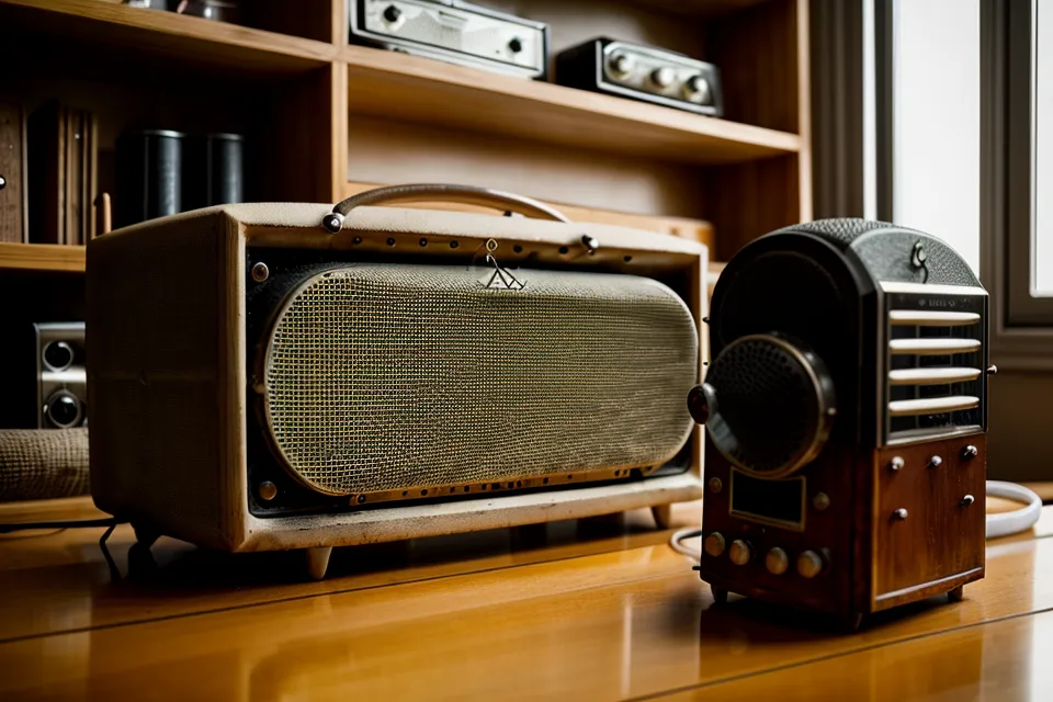 Leuchtende Skala eines alten Röhrenradios – Symbolbild für analoges Recherche-Handwerk