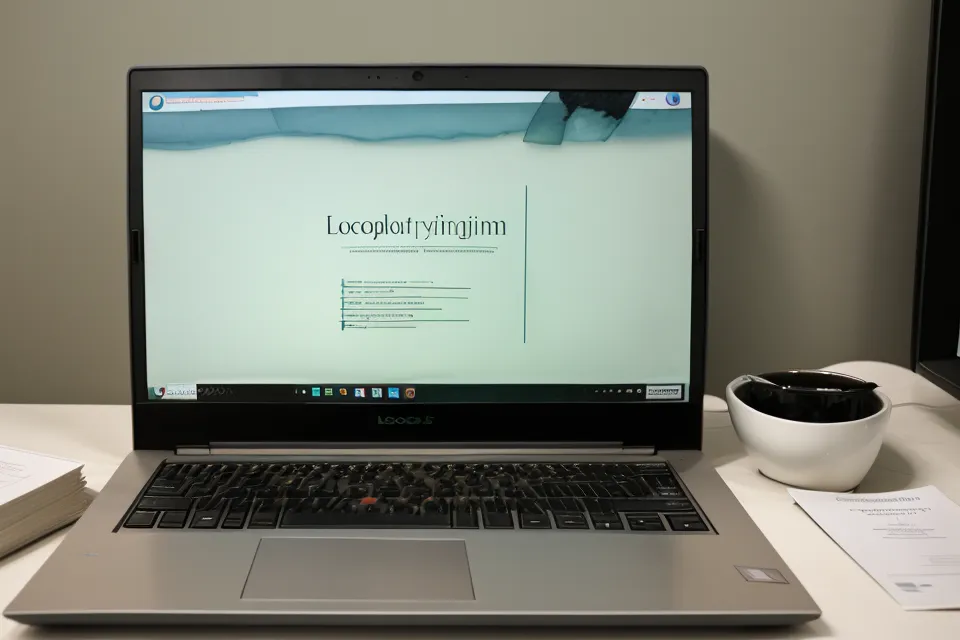 Ein Laptop mit pausiertem Videokurs neben analogen Aktenordnern auf einem Schreibtisch.