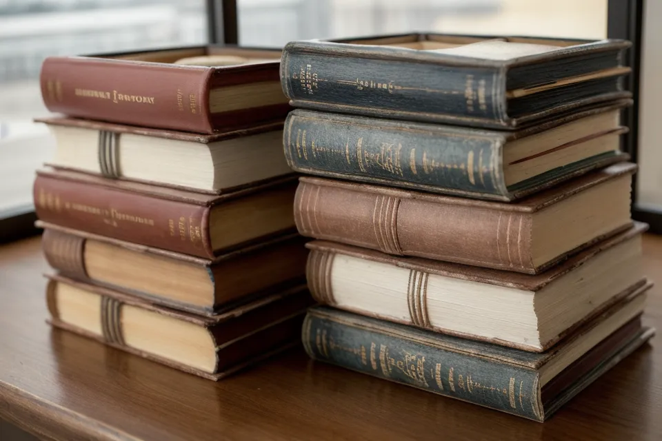 Drei Aktenordner mit der Aufschrift Ra Garve Archiv in einem Bücherregal.