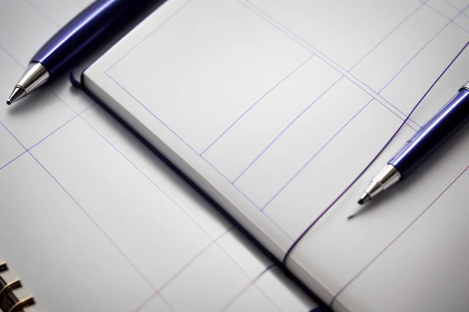 Detailaufnahme eines Notizbuchs mit handschriftlichen Analyse-Notizen zu den Kursmodulen.